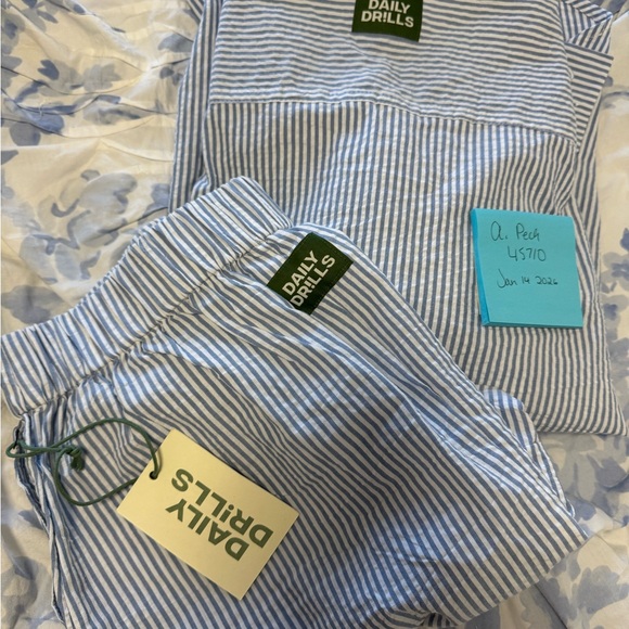 Daily Drills Light Blue Striped Button-Down Shirt - Picture 3 of 3